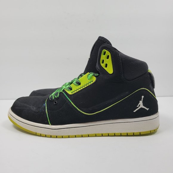 Nike Flight Air Jordan 1 2013 Men\'s Black Neon Green Shoes 555798-033 US Size 11 main image 8